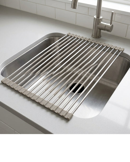 Mvnt Roll-Up Over-Sink Draining Rack 47 x 33 cm Warm Gray - Lifestyle view